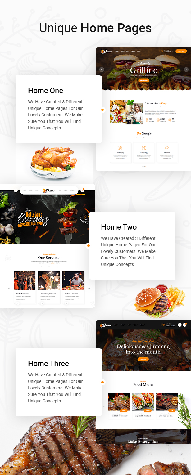 Grillino – Food Restaurant Grill & Barbecue Shop HTML5 Template