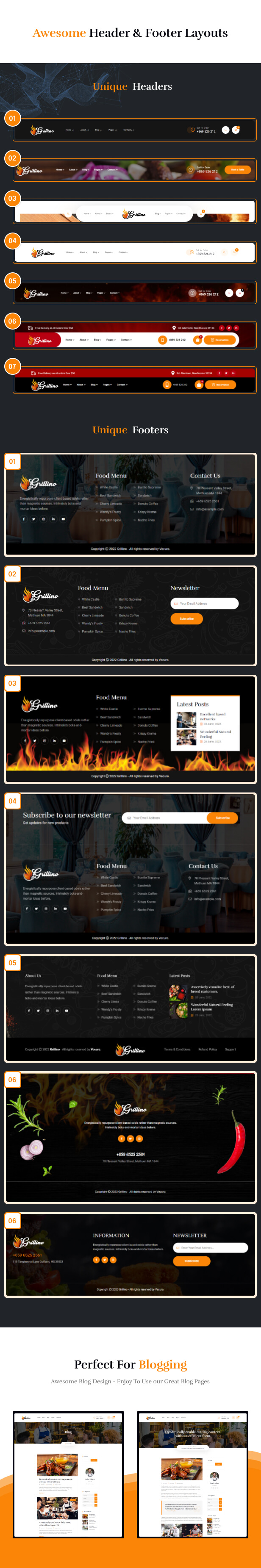 Grillino – Food Restaurant Grill & Barbecue Shop HTML5 Template