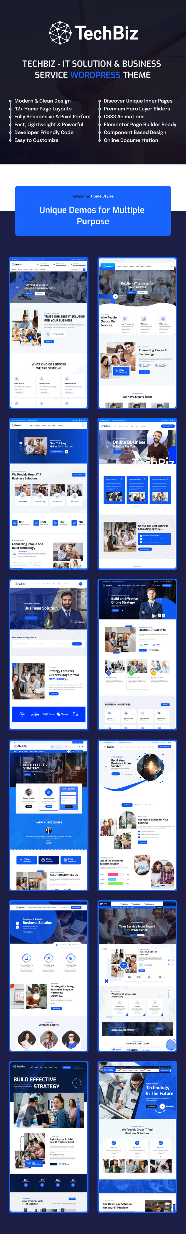 Techbiz – IT Solution & Business Consulting Service WordPress Theme